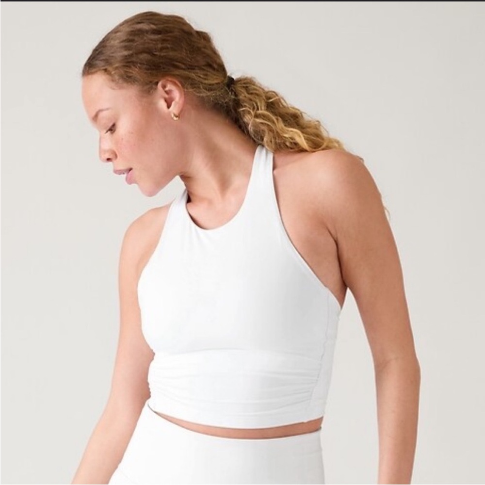 Athleta | Conscious Twist Crop Bra A-C | White | Size M
